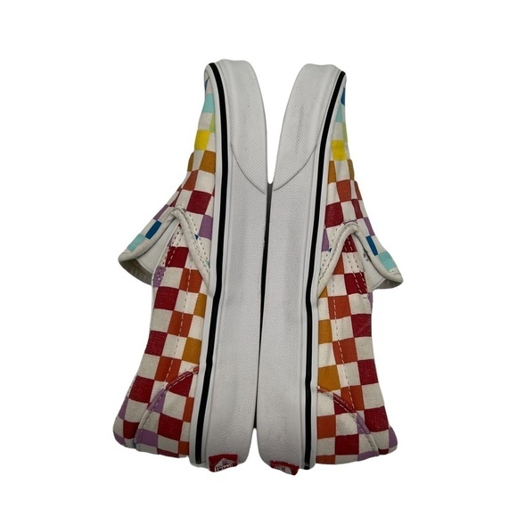 Vans Checkerboard Multi Colored Slip-On Skater Shoes Size 5.5 Women's (4 Men's) - Picture 5 of 8